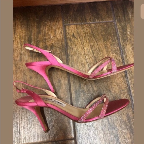 Jimmy Choo strappy slingback sparkle heels - Picture 2 of 8